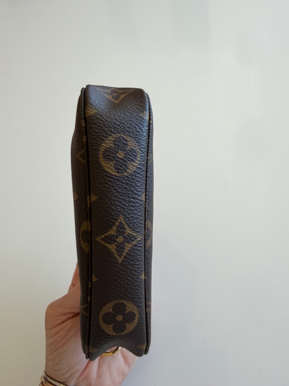 Louis Vuitton Monogram Mini Pochette with Gold Chain - Brown - Picture 5 of 5